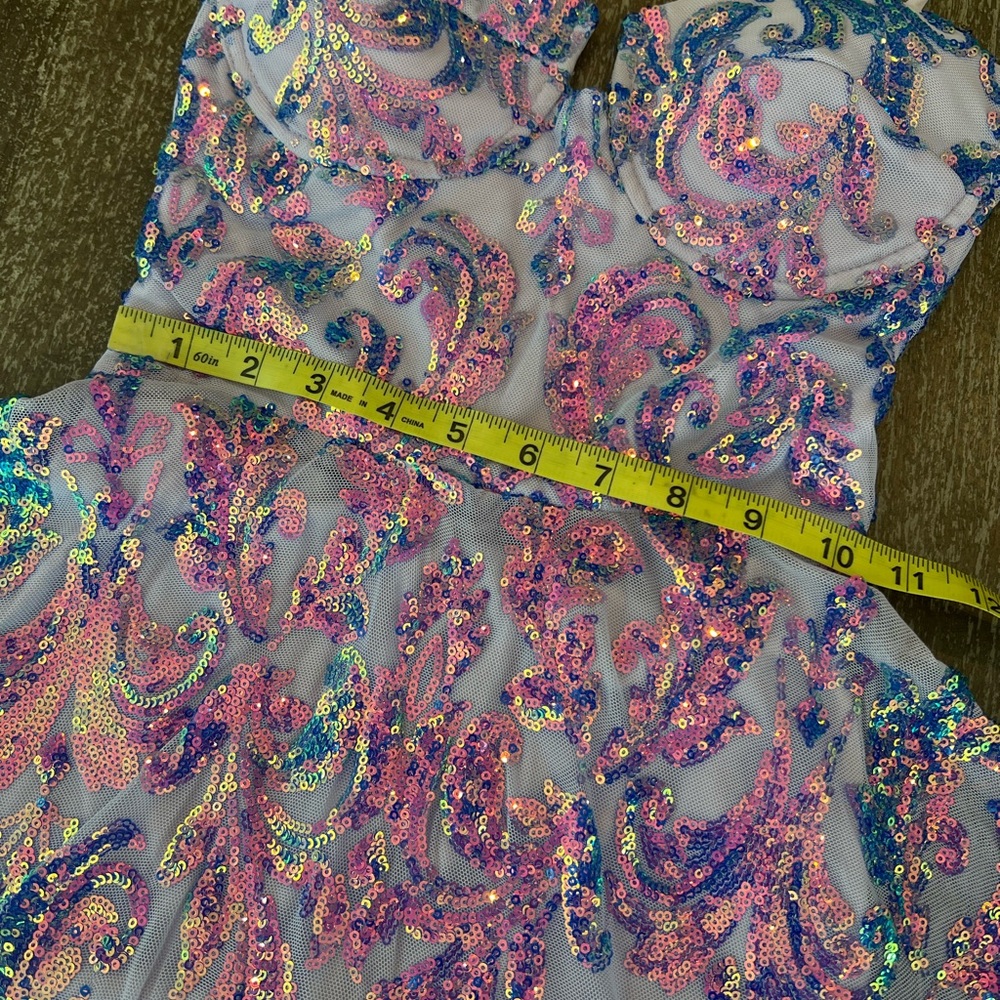 Kendra Lace-up Sequin Party Dress - Picture 6 of 12